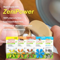 size 13 Hearing Aid Battery Zenipower Behind the ear ALL BRAND 60 pcs fast ship