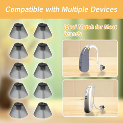 10 Counts Hearing Aid Ear Tips Replacement Fit Standard Receiver Tulip Domes Dar
