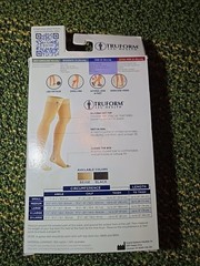 Truform Leg Compression Stocking 20-30mmHg Firm Beige Thigh High Sock Large 8868