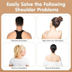 Shoulder Pads, 2 Pairs Invisible Silicone 2 Count (Pack of 1), Skin