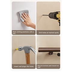 18.9 Inch Anti Slip Safety Shower Handle For Bathroom Walnut Color