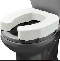 Lunderg Padded Seat Riser, Adds 3 inches. Universal Fit – FIRM FOAM White