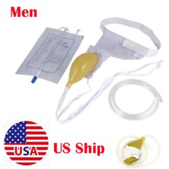 US Comfortable Incontinence Men Portable Urine Collector Wearable urinal bag 1L