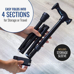 DMI Adjustable Folding Cane with Carrying Case – Bronze