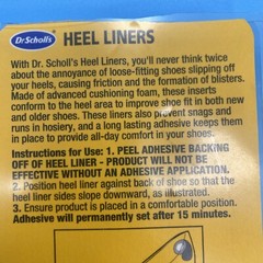 Dr Scholls Heel Liners for Women’s & Men’s Shoes 1 Pair #31012 New Old Stock