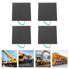 4pcs Set Heavy Duty Stabilizing Blocks, Square Support Pads with Handle Black US