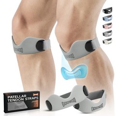 GOUNOD Silicone Patellar Tendon Support Strap for Knee Pain Relief Non-slip Adju