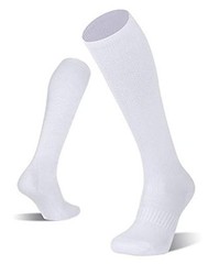 2/3 Pack Baseball Soccer Softball Socks for Kids Youth Medium White (2 Pack)