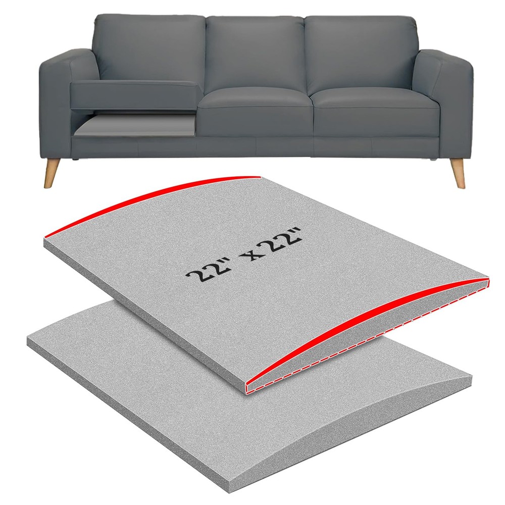 22″ x Couch Cushion Support for Sagging 22x22x2.4inches, Dark Gray-2pcs