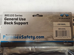 Pyramex BBS100/EB100XL, General Use Back Support, Lot of 3, Price $ 24.00