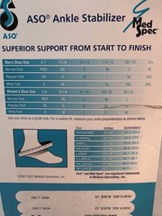 Med Spec 264015 ASO Ankle Stabilizer – Large- Black New in Opened Box