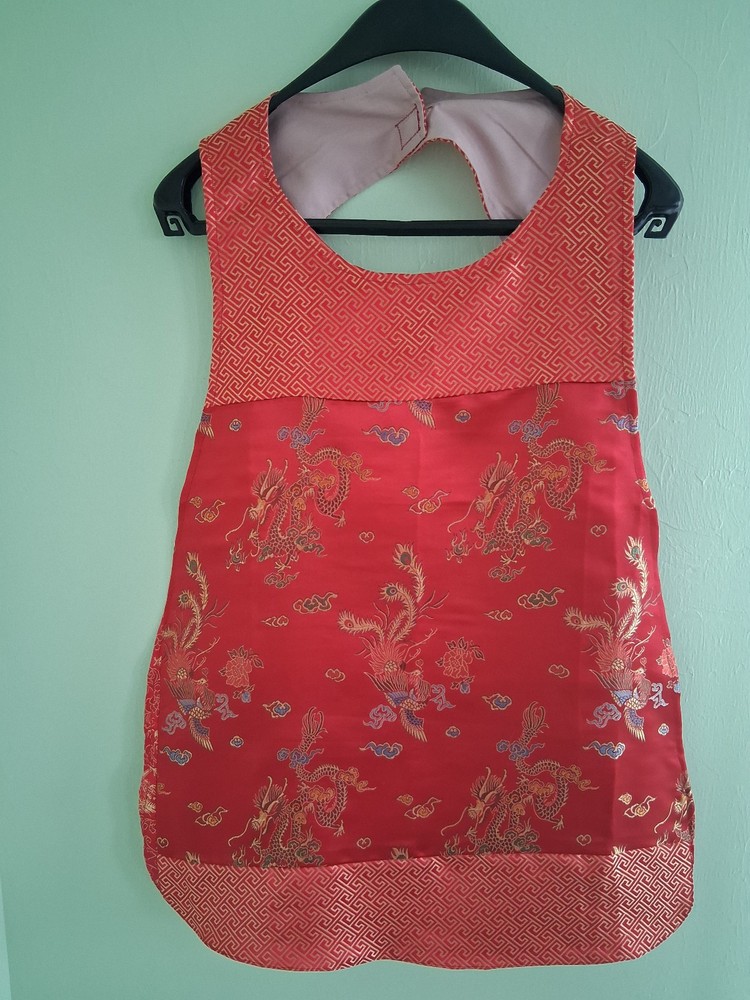 Oriental Print Design and Dragons, Handmade , 35 1/2” by 21 ½”, reversible