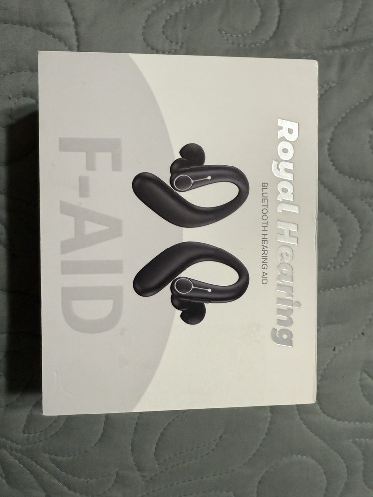 Royal Hearing F-AID Bluetooth Hearing Aid W/ Rechargeable Case – Black