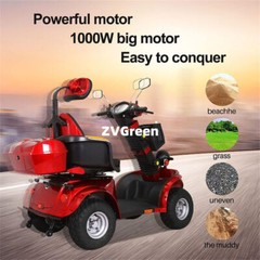 1000W 60V 20AH Four wheel Travel Mobility Scooter battery Motor fit Adult Senior