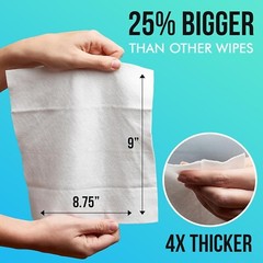 Ultra Thick Bath Wipes – Ideal for Gym, Camping, Elderly & Post Surgery Use