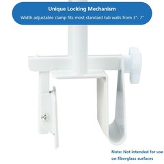 Bathtub Safety Rail,Medical Adjustable Tub Grab Bar Handle Clamp Safety Handrail
