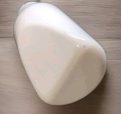 Vintage Porcelain Enamel Ware White & Black Hospital Urinal US Enameled Ware