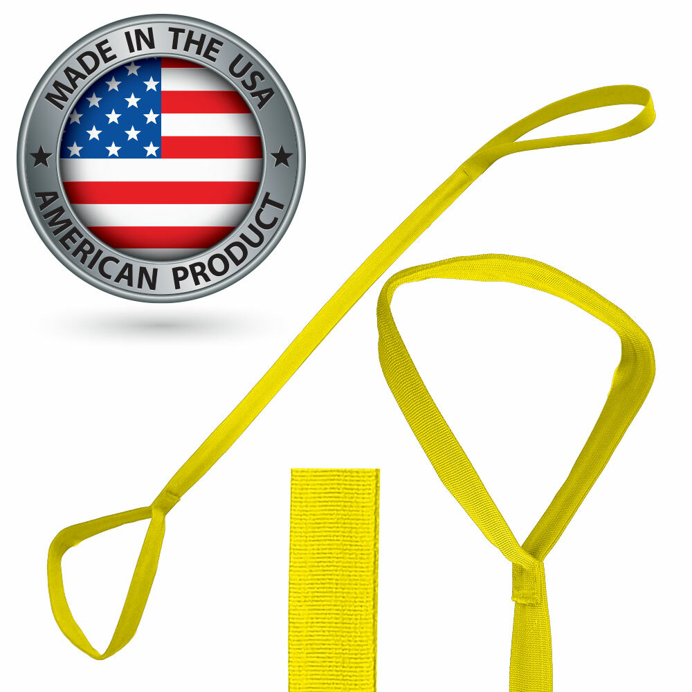 Yellow Leg Lifter, Rigid, Made in The USA, Mobility Aid for Hip Surgery, Therapy