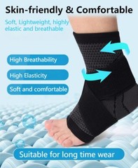 Ankle Support Compression Socks Foot Wrap Arch Heel Plantar Fasciitis Bandage