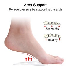 Dr.Foot Plantar Fasciitis Arch 5 Pair (Pack of 1), Transparent 5 Pairs