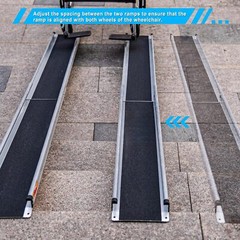 New Aluminum Adjustable Non-skid Loading Wheelchair Telescoping Track Ramp 4-7FT