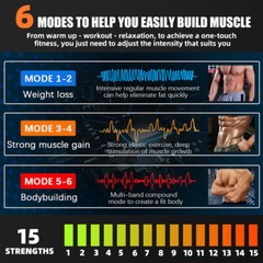 43in-59in EMS Abdominal Muscle Toning Trainer ABS Stimulator Toner Fitness Belt