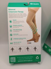 Juzo Dynamic Silver Prosthetic Shrinker Above Knee AK 20-30 mmHg Beige 10″ 3561