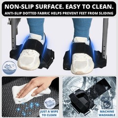 Adjustable Wheelchair Footrest Strap, Non-Slip Shoe Holder & Comfort Cushion Pad