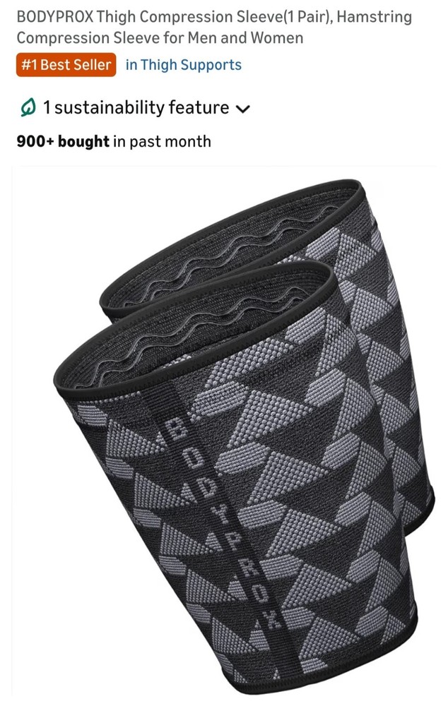 BODYPROX Thigh Compression Sleeves-Small-1 Pair-NEW IN ORIG BOX