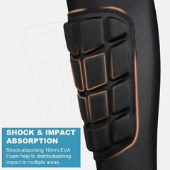 Padded Knee & Shin Guards Calf Pads Protector Compression Leg Sleeve Knee Bra…