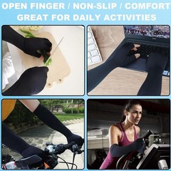 1pair Long Arthritis Compression Glove for Women Men,copper Gloves for Joint Pai