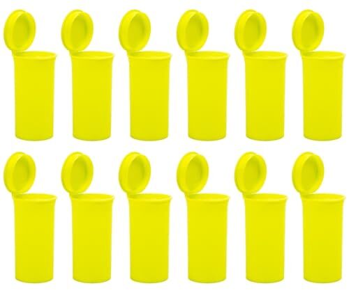 Multi-Use 13 Dram Pop Top Empty Pill Containers, Waterproof Airtight 12 pack