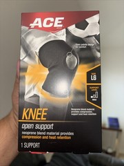 ACE Open Knee Patella Support Neoprene Blend SZ LG Mild Support Compression