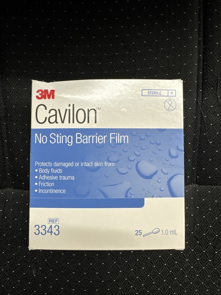3M Cavilon 3343 No Sting Barrier Film 3ml wand box of 25 Exp 2028