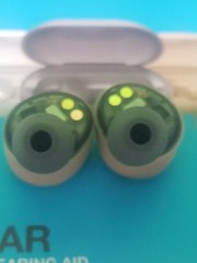 JLab Hear OTC Hearing Aids & Bluetooth Earbuds 4 Preset Hearing Modes Beige Open