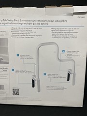Moen DN7005 16-1/2 in. Multi-Grip Tub Safety Bar in Glacier ~New Open Box~