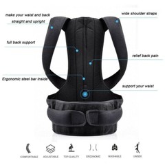 US Men/Women Adjustable Posture Corrector Spine Support Shoulder Back Brace Belt