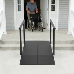 Wheelchair Ramp Home Step w/Handrails Doorways Stair Access Ramp 226.8kg/500lbs