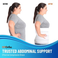 NYOrtho Bariatric Abdominal Binder,12-Inch 45-60 Inch, 4 Panel – 12″ High