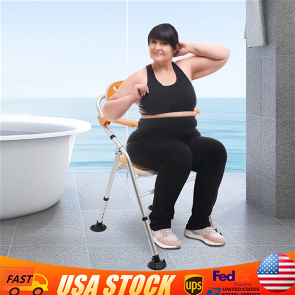 330lb Shower Bench Stool Seat Tub Folding Bath Chair for Seniors Handicap Adults