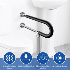 Stainless Steel Handicap Grab Bars Rails 29.5 Inch Toilet Handrails Bathroom