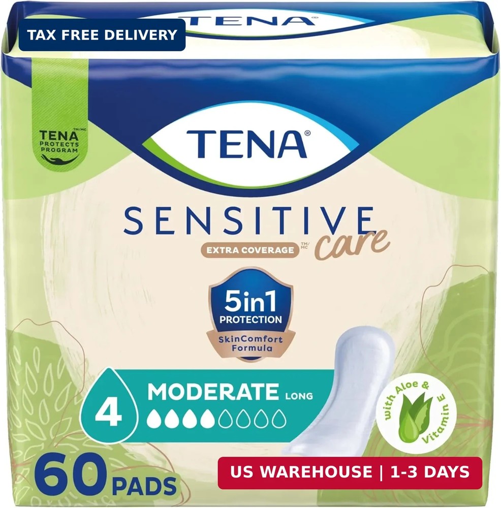 TENA Sensitive Care Extra Coverage Moderate Long Incontinence Bladder Control Pa