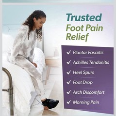 BraceAbility Plantar Fasciitis Night Splint Sock Soft Plantar Fascia Brace Sz M