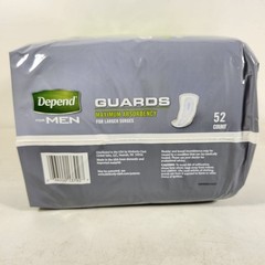 Depend Guards for Men Male Incontinence 52 Count Protection One Size