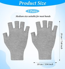FRCTLNKG 3 Pairs Bamboo Compression Gloves, Bamboo Arthritis Gloves with Ligh…