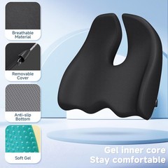 Versatile Large Cooling Gel Seat Cushion – Perfect for Long Sitting Experiences