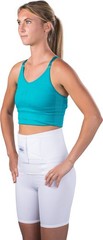 Saunders Sport All Back Support White Compression Shorts Mens Small Waist 28 –