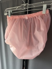 Super Soft Pink Plastic Pants Elastic Waist And Legs Size XLarge