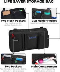 ZHCHG Wheelchair Side Bag with Cup Holder, Wheelchair Armrest Pouch Accessories