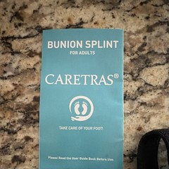 Caretras Adult Bunion Correction Splint Foot Brace, One Size, Black